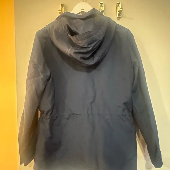 Lands' End Navy Hooded Jacket - Picture 5 of 6